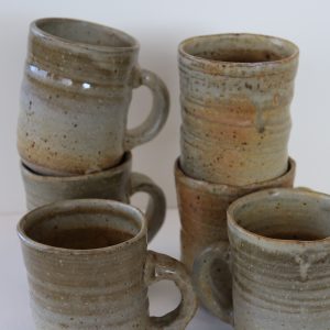 Coffee Mug Celedon Iron Matt Glaze Straight