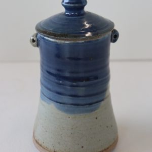 Tea Caddy Blue clear Glaze 2
