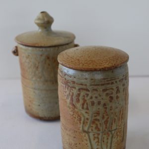 Tea Caddy Brown Ash Glaze 1