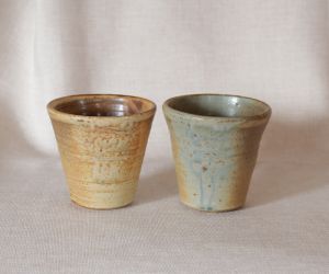 Handmade Latte Cups | Brown and Blue