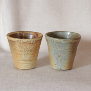 Handmade Latte Cups | Brown and Blue