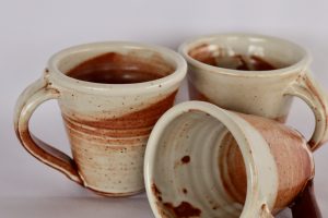 Coffee Mugs with a Shino Glaze created by David Collins