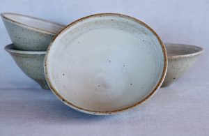 A small White Carved Bowl created By David Collins