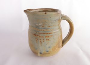 A small Jug with a Blue Ash Glaze created by David Collins
