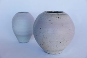 Large Blue/Lilac Glazed Vases created By David Collins located in Berry NSW