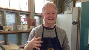 David Collins, Talking to students in his studio
