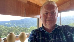 David Collins, in his studio located in Berry NSW Australia